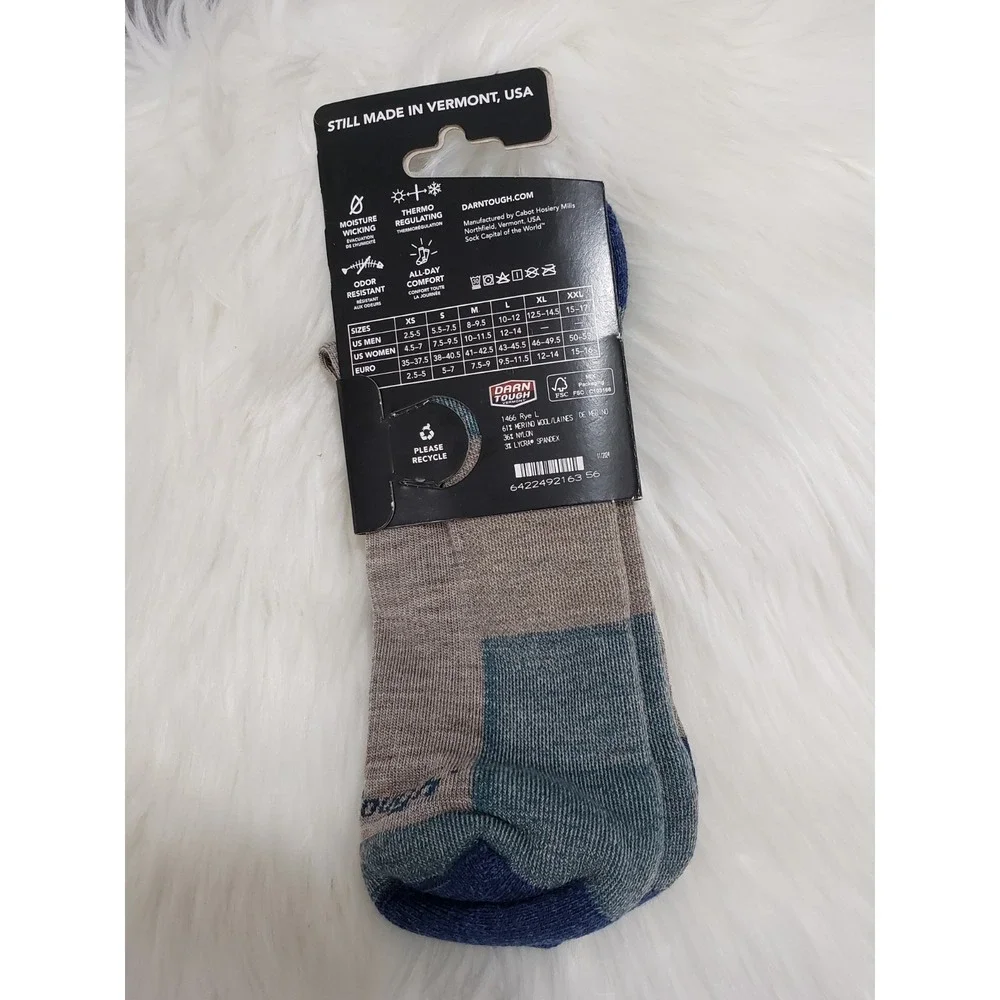 Limited Edition Darn Tough 1466 RYE Men's Micro Crew Midweight Hiking Sock USA